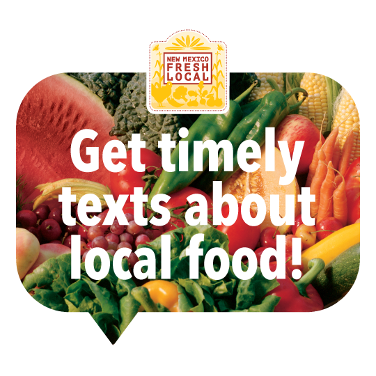 Get timely texts about local food!