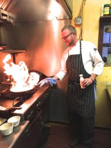 Chef Michael Patrick McCann, shown cooking at Mu Du Noodles, advises home cooks to focus on simple recipes and not to get discouraged if something doesn’t work out. (Denise Miller/For The Albuquerque Journal)